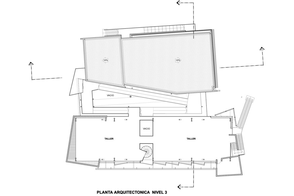 Level 3 Floorplan for Veritas University's Auditorium and Workshop Building